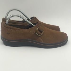 Keds brown suede faux fur slip on women’s loafers